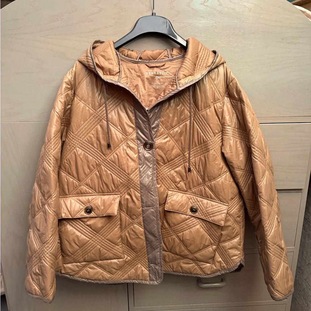 Bernardo Quilted Tan Jacket